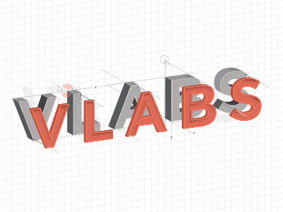 VLABS WIP 3d grid illustration illustrator type wip