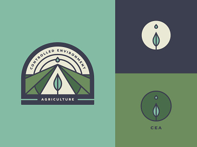 CEA Proposal agriculture badge branding cannabis greenhouse logo marijuana