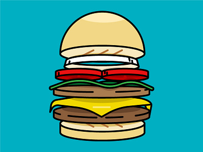 You are what you eat burger food illustration vector