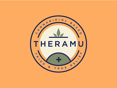 Theramu Logo badge cannabidiol logo medical cannabis medicine theramu