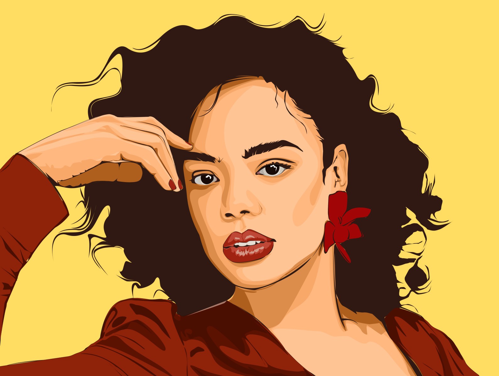 Tessa Thompson Art movie artist drawing beautiful vexal photoshop vector illustration digital illustration digital art celebrity actress