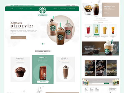 Starbucks Alternative Homepage Design design graphic design homepage starbucks ui ux