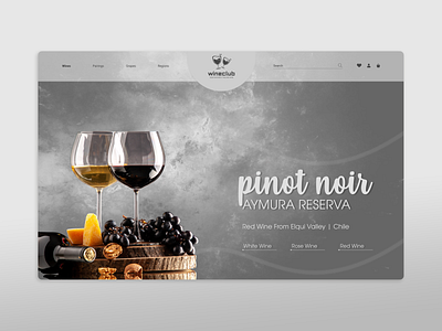 Wine Company - Product Page Concept application design graphic design homepage product ui ux wine