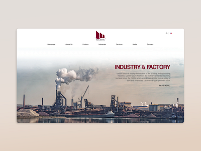 Industry Company - Homepage Design V1 branding business company design factory graphic design industrial industrial company industrial factory industry ui ux