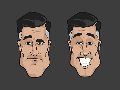 Romney cartoon character political vector