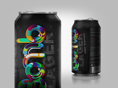 BOMB Lager beer branding can color concept type