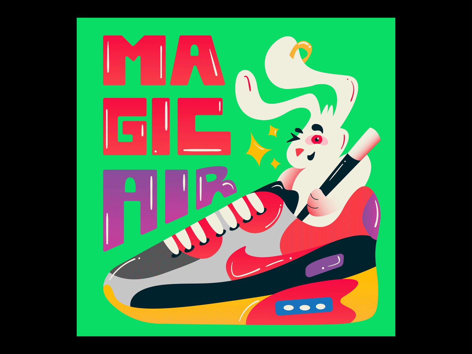 MAGIC AIR colors design illustration illustrator cc typography