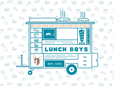 Lunch Boys - Halal Cart branding design graphic design illustration illustrator logo lunch