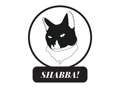 SHABBA! animal bold text cat cat drawing design graphic design illustration illustrator playfair rest in peace shabba