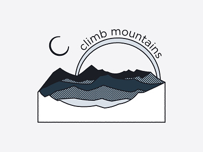 Climb Mountains camping climbing design drawing graphic design illustration illustrator logo modern mountains outdoors retro