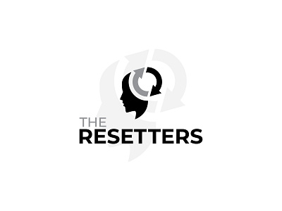 the resetters design logo minimalist modern podcast