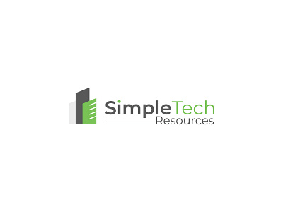 simple tech construction design logo minimalist software