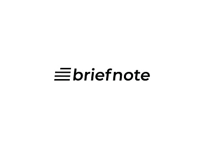 Briefnote blog design logo minimalist modern news