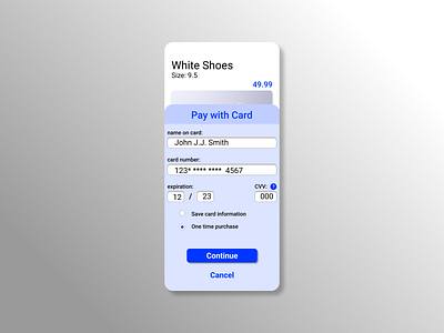 Credit Card Screen 002 dailyui design ui