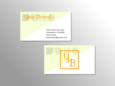 Hotel Business Card branding design exploration logo