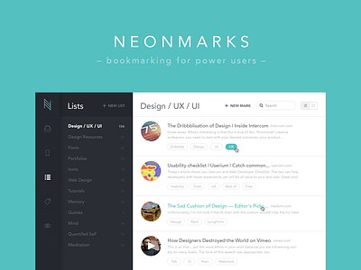 Neonmarks - Bookmarking for Power Users