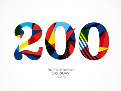 Uruguay Bicentennial 200 colors triangles uruguay