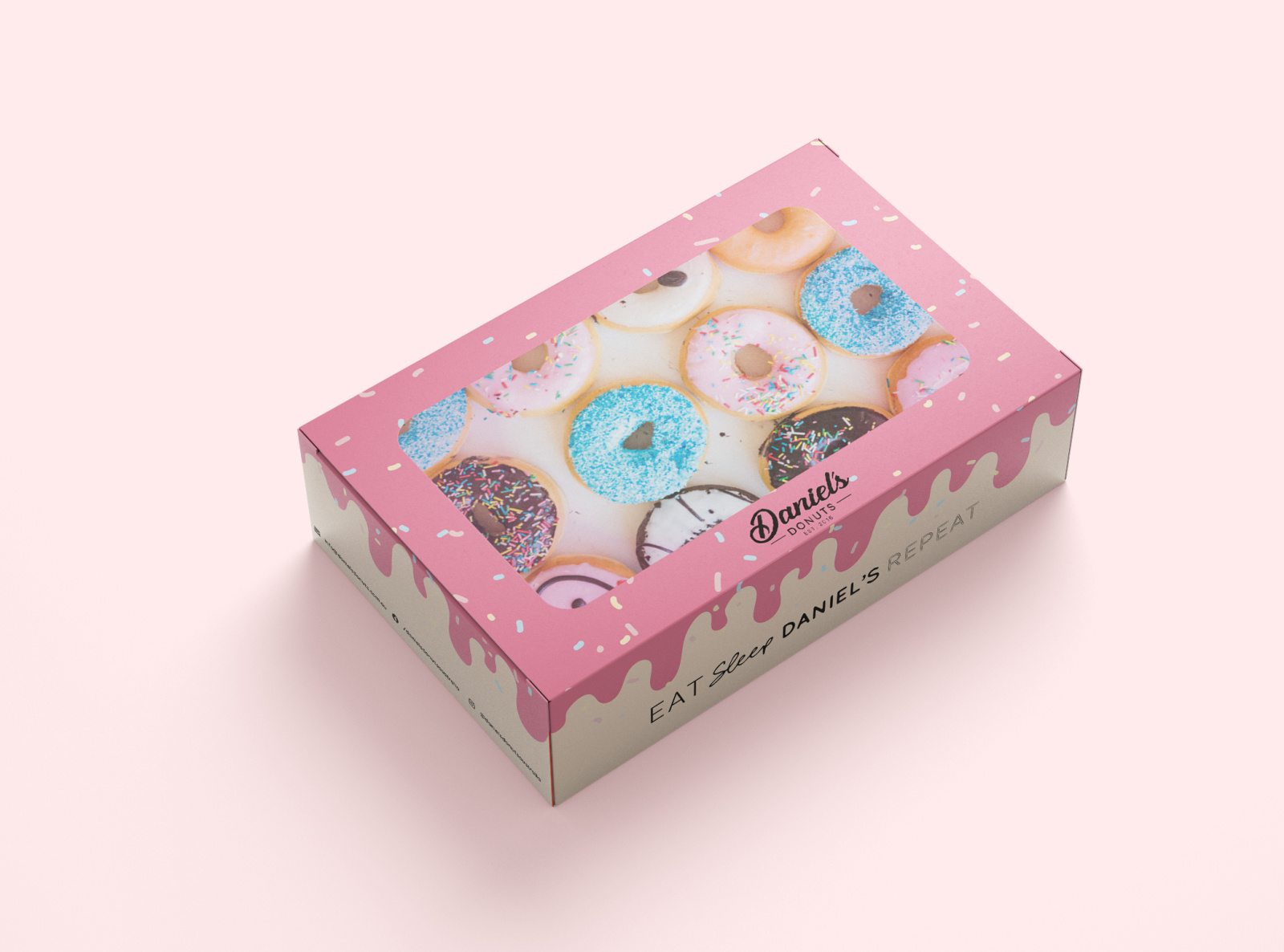 Daniels Donuts Box Design by Ileana Blanco on Dribbble