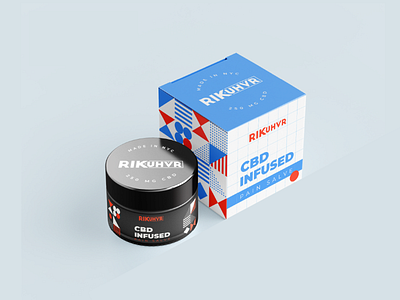 Rikuhvr - CBD Infused Pain Salve Design box design cbd cbd label design cbd oil cbd packaging design graphicdesign labeldesign packaging packaging design