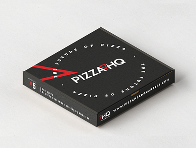 HQ Pizza Box box design design graphicdesign labeldesign packaging packaging design pizza box