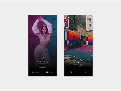 Video Sharing App app clean color design flat interface minimal simple social app social media ui video
