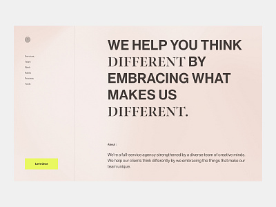 ORG Agency Site clean color design flat logo minimal motion simple typography ui