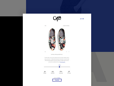 Oath Product Page auction clean minimal product shoes slider ui ux white