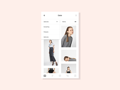 Fashion App Feed app branding commerce design flat icon ios mobile store ui ux