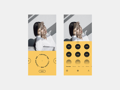 Visible pt2 abstract app brutal brutalist camera camera app clean color design filters flat interface minimal simple ui ux yellow