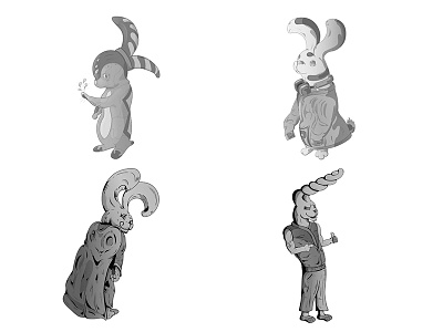 Rabbit project animal behance character characters creative illustration rabbit wacom
