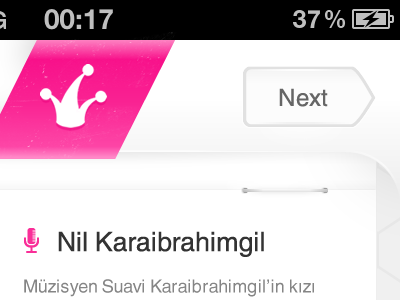 Pink app design iphone