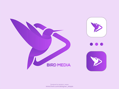 BIRD MEDIA branding clean flat graphic design icon logo minimal modern symbol vector