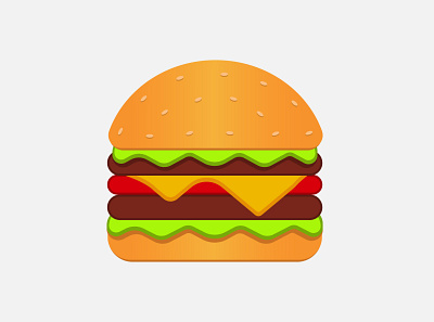 Burger Design branding clean design graphic design illustration logo vector