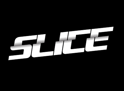 Slice Text Style Design branding clean design graphic design illustration logo typography vector