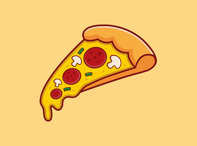 Pizza Slice Vector Design branding clean design graphic design illustration vector
