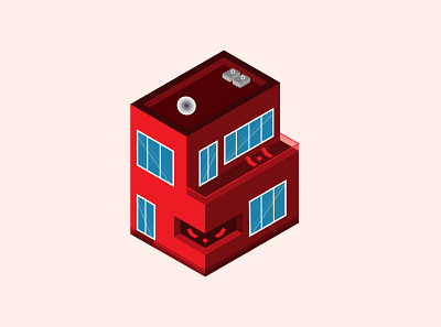 Isometric House Design branding clean design graphic design illustration vector