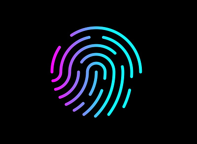 Fingerprint Icon Design branding clean design graphic design illustration logo vector