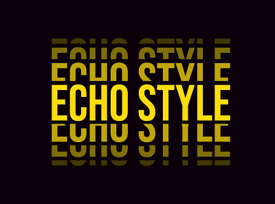 Echo Style Text Effects branding clean design graphic design illustration logo typography vector