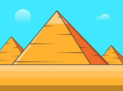 Egyptian Pyramid Illustration Design clean design graphic design illustration vector