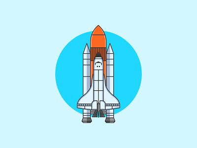 Space Rocket Design branding clean design graphic design illustration vector