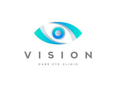 Vision Care Eye Clinic Logo branding clean design graphic design illustration logo vector