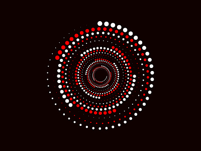 Dotted Style Spiral Design branding clean design graphic design illustration logo vector