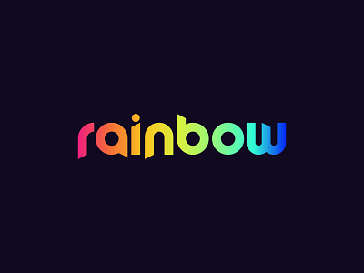 Rainbow Gradient Effects branding clean design graphic design illustration logo typography vector