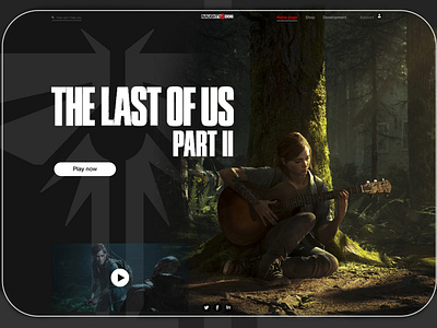 THE CONCEPT OF THE FIRST SCREEN: Last of us CONCEPT concept design game last of us typography ui ux web webdesign