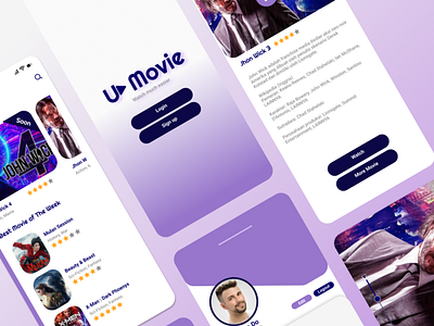 Movie Streaming Mobile App android app design mobile movie proto streaming ui ux