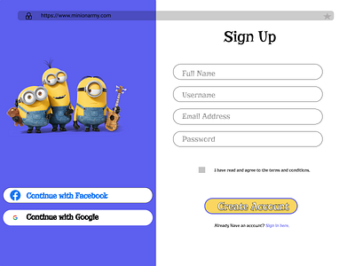 Minion Army Sign Up