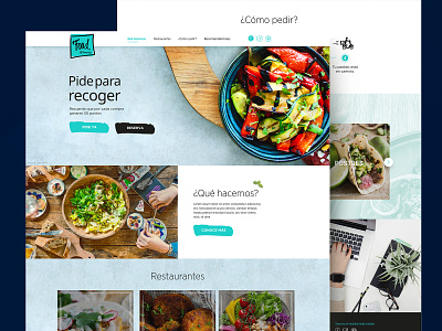 Landing page -Food design ui web