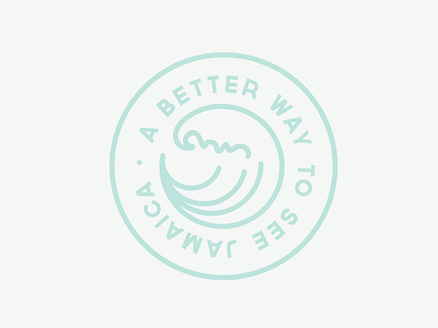 A Better Way To See Jamaica branding graphic design illustration jamaica line art logo sub mark tour agency travel typography vector wave