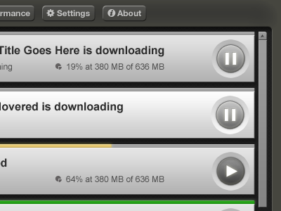 Multifile Downloader UI (Part 2) downloader gray simple ui