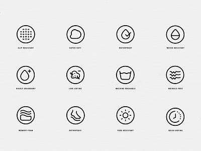 Clothing Symbols badge clothing design fabric icons laundry packaging symbols